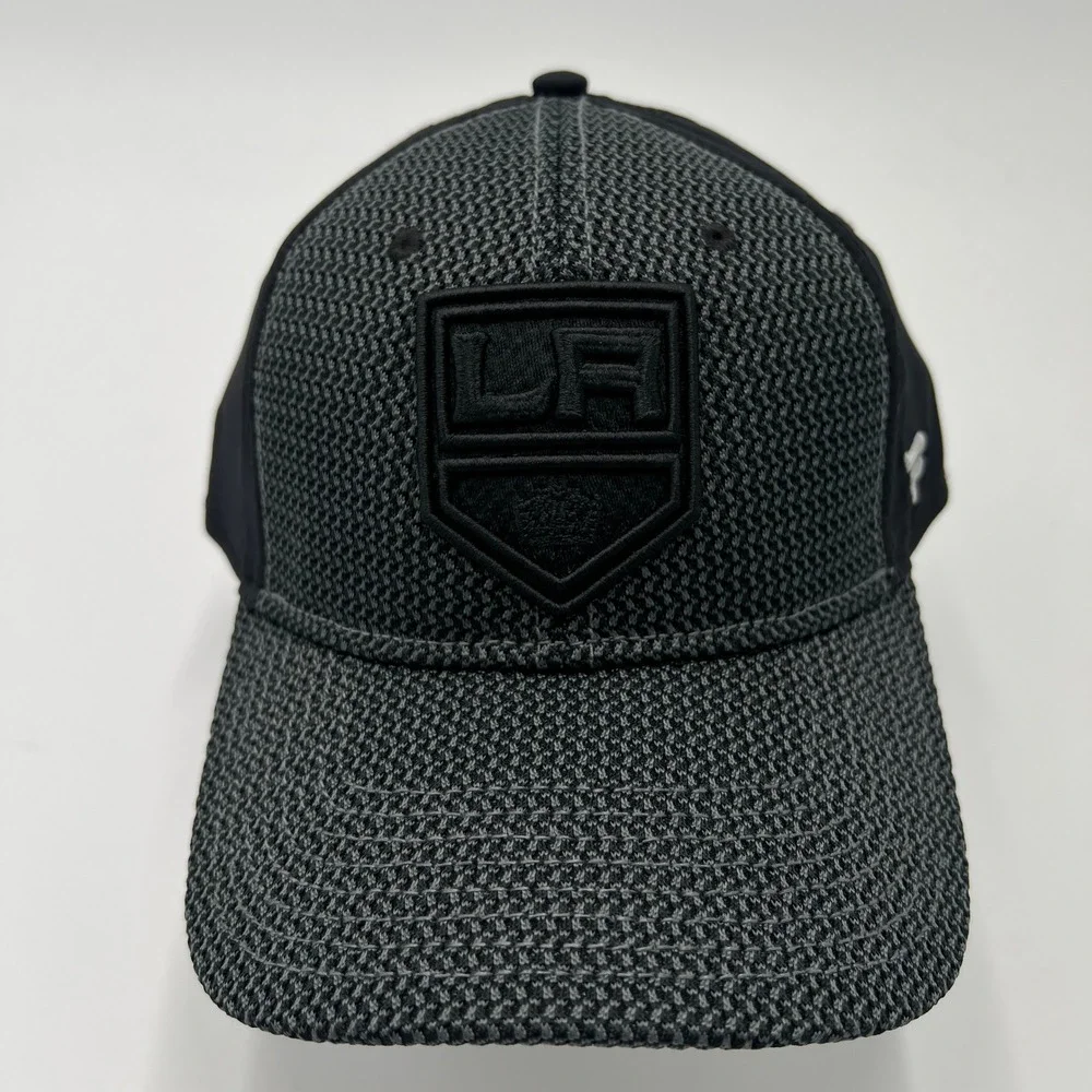 Fanatics LA Kings NHL Adjustable Hat Black Charcoal Tonal Shield Baseball Cap